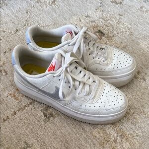 Nike Off-White and Light Gray Sneakers